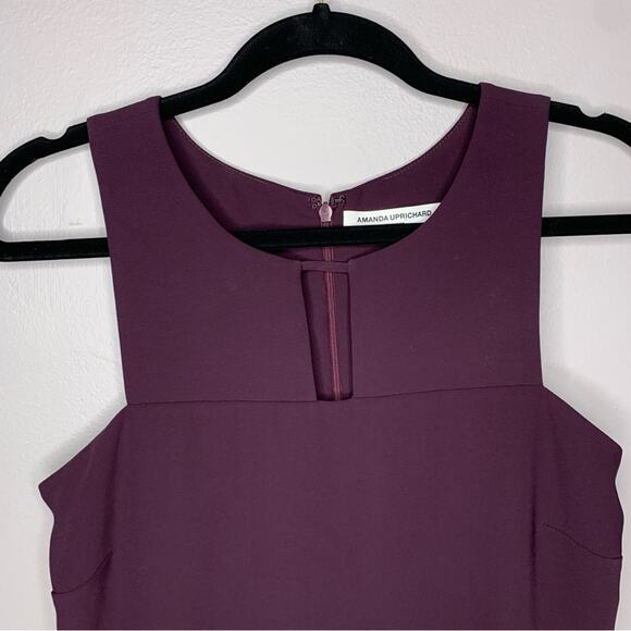 Amanda Uprichard deep plum purple sleveless mini dress women's size small - Picture 2 of 6